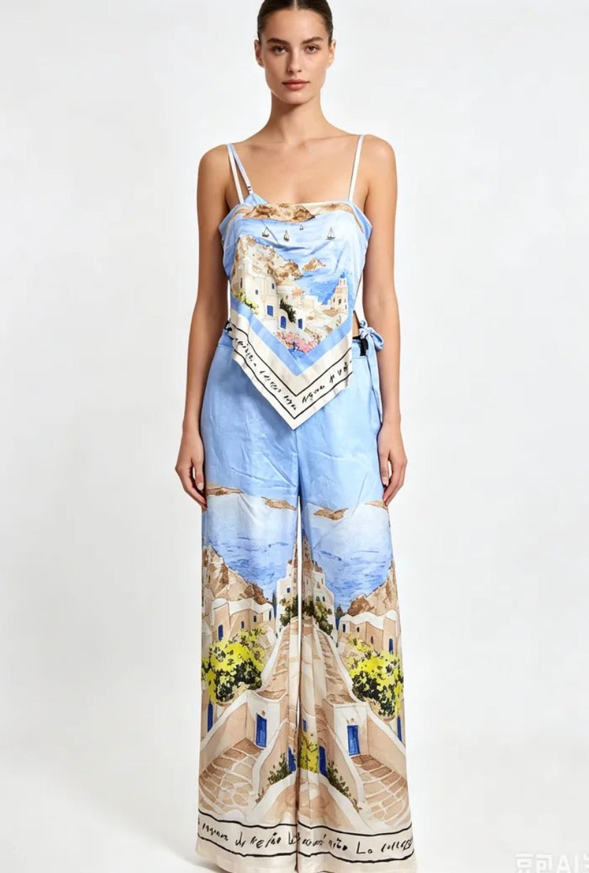 Leichtes Amalfi Set - Scarf und Hose