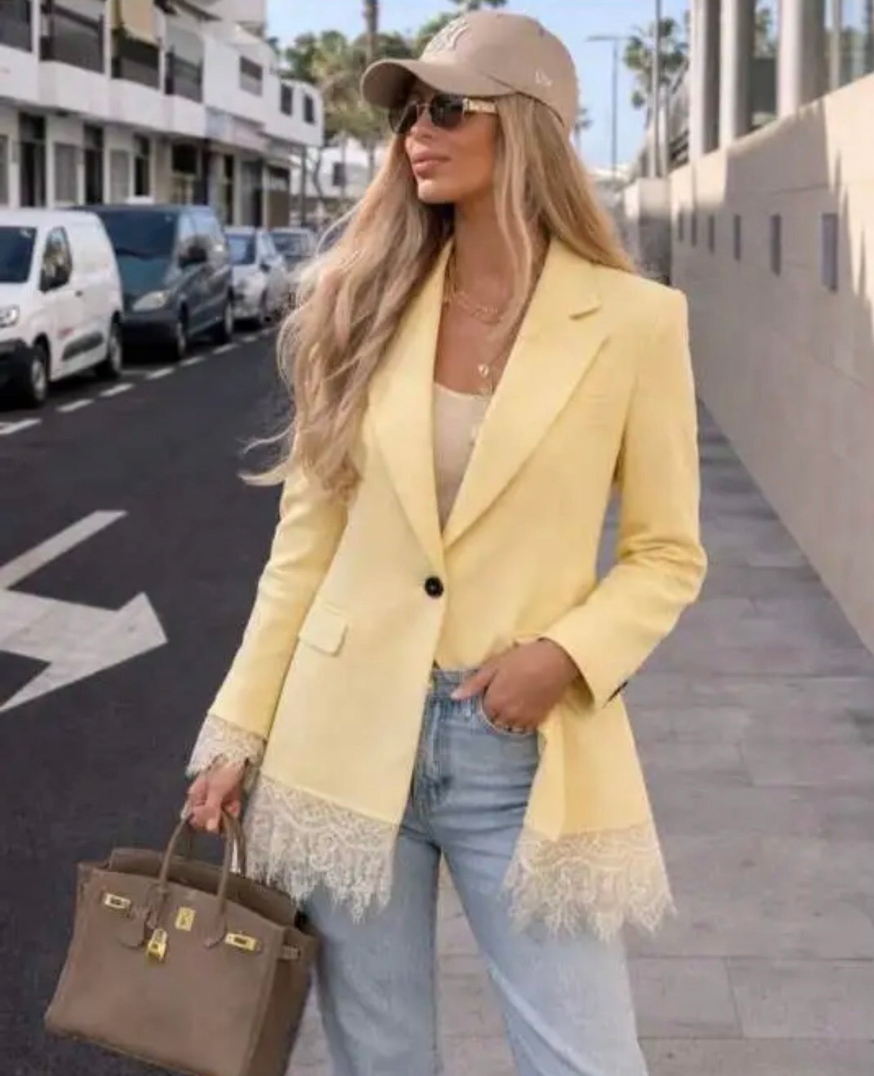 Blazerkleid mit Spitze