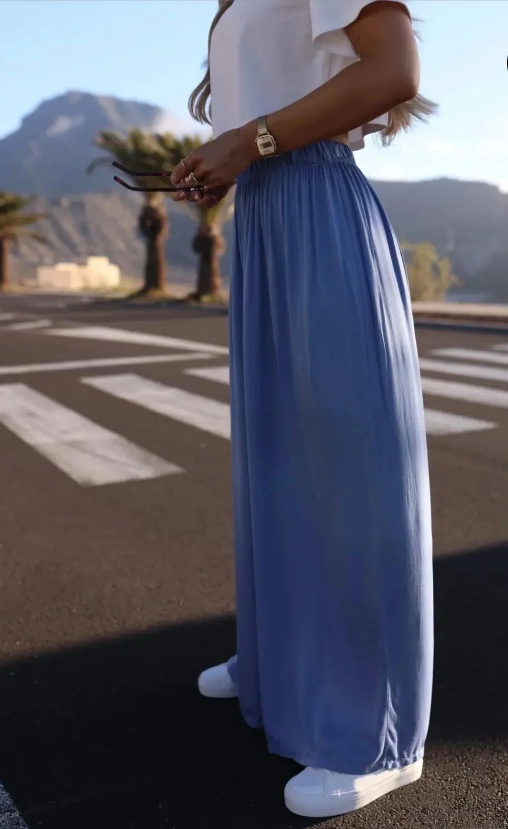 Satin - Viscose Stoffhose