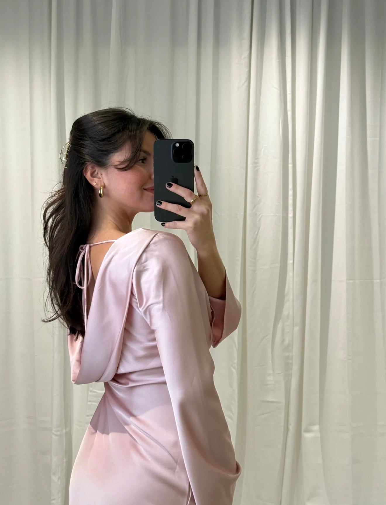 Satin Minikleid Rückenfrei