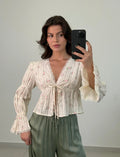 Bluse Floral mit Spitze