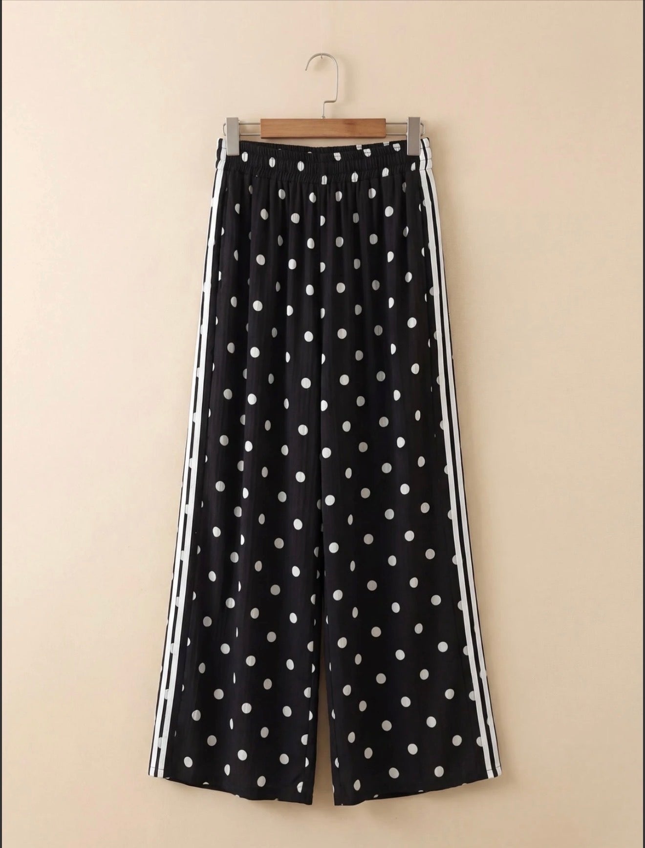 Leichte Polka Dots Stoffhose