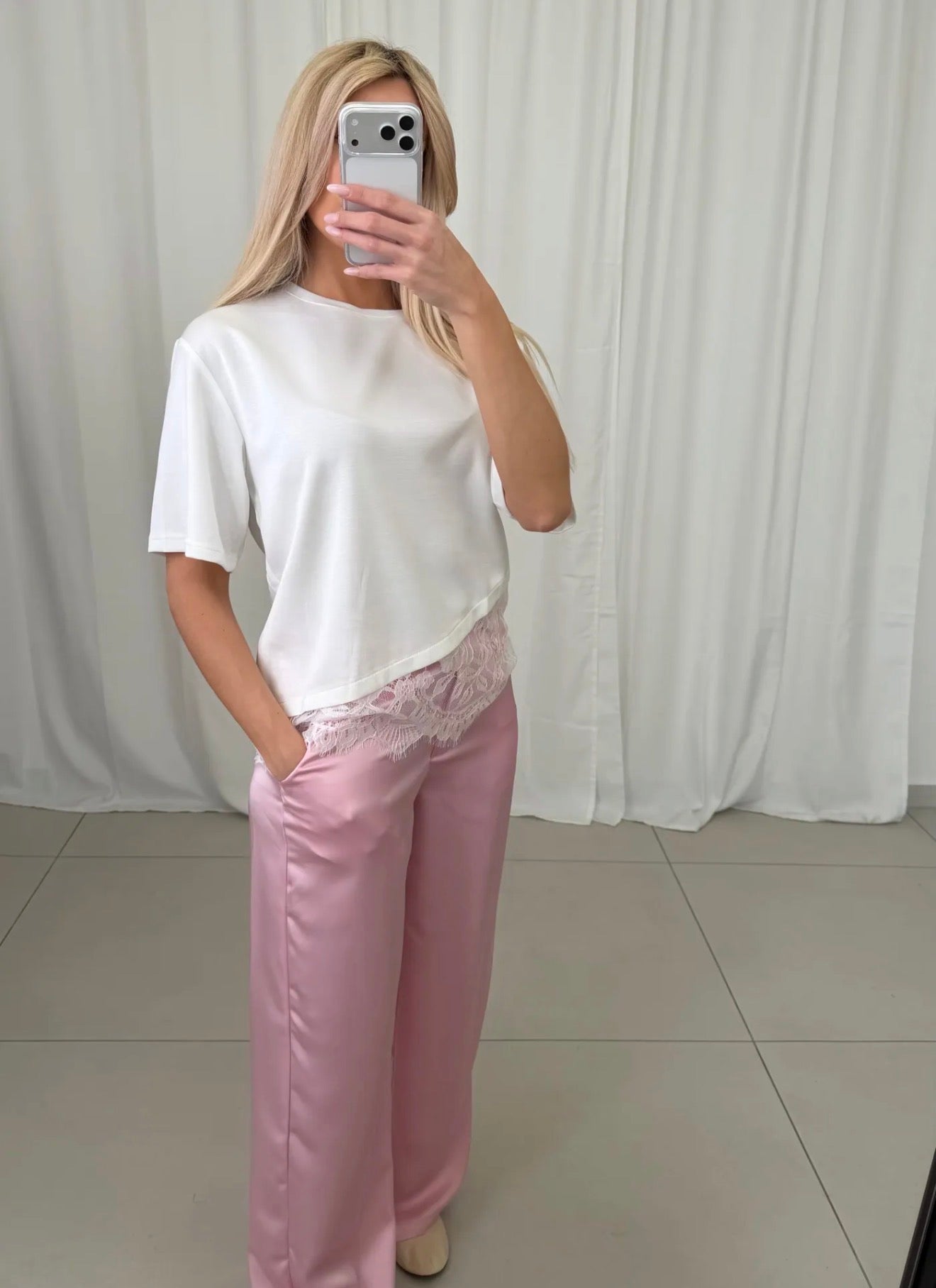 Soft T-Shirt mit Spitze