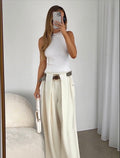 Elegante Stoffhose mit Gürtel