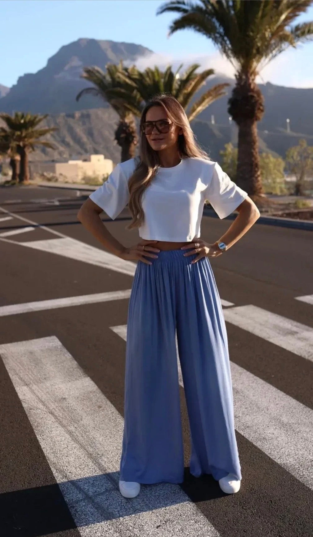 Satin - Viscose Stoffhose