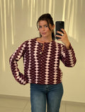 Rauten- Strickcardigan Zoe