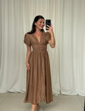 Elegantes Maxi Kleid mit Knopfleiste