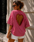 Oversize T-Shirt mit offenen Herz-Rücken