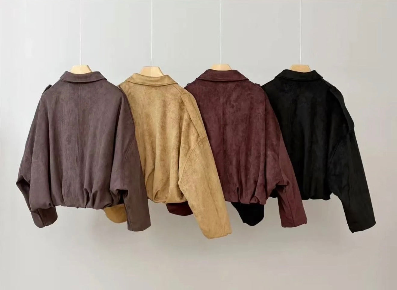 Biker Bomberjacke in Wildlederoptik