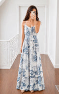 Bedrucktes Maxikleid aus Baumwolle